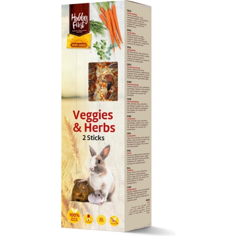 8x HobbyFirst Hope Farms Sticks Small Animals Veggies&herbs 180 gr