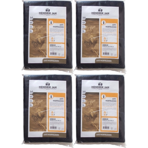 Set van 4x stuks anti worteldoek/onkruiddoek 2 x 5 meter -