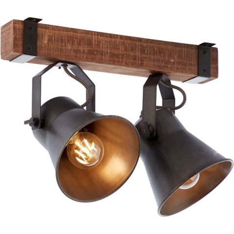 Brilliant 82129/46 Plow Plafondlamp E27 10 W Zwart