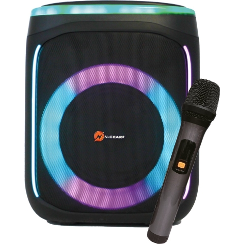 N-GEAR Flash Banger 606 - Karaokeset - Bluetooth Speaker - Partybox met Draadloze Microfoon - Zwart