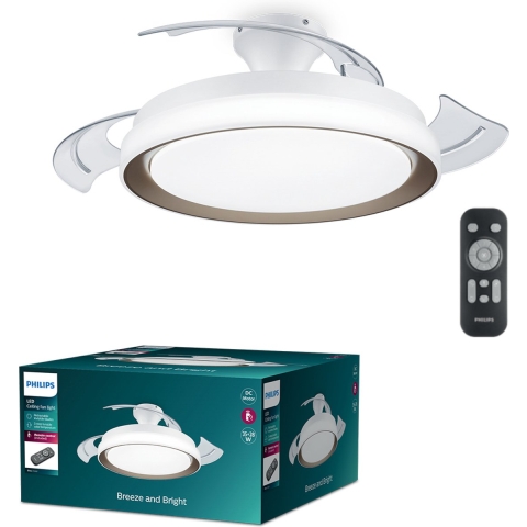 Philips Lighting Bliss Plafondventilator 28 W, 35 W (Ø x h) 510 mm x 418 mm Goud