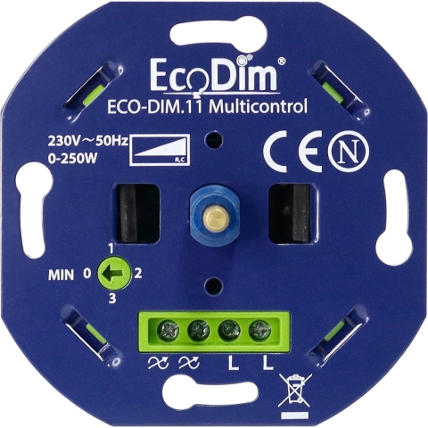 ECO LED dimmer 0-250W EcoDim multi fase afsnijding - 4355428