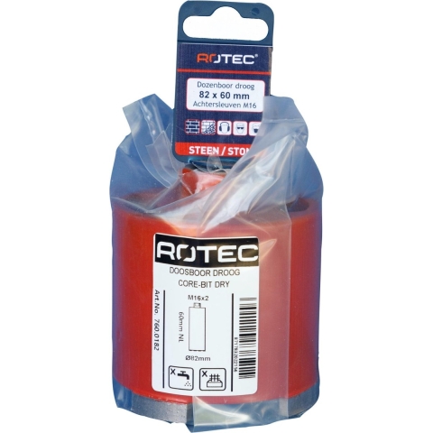 Rotec Dozenboor Premium ø82x60mm, 4 segmenten, achtersleuven - 7600182 - 760.0182