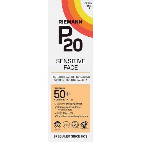 2x P20 Sensitive Face SPF 50+ Creme 50 gr