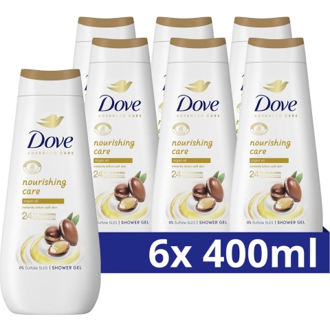6x Dove Douchecreme Nourishing Care 400 ml