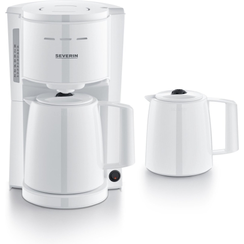 Severin KA 9309 Koffiezetapparaat Wit Met thermoskan