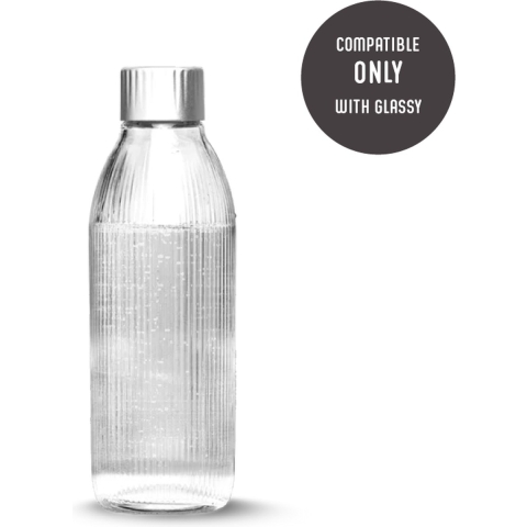 MySoda Glas Flessen 1 x 1L Silver | Sodamakers toebehoren | 6430052005373