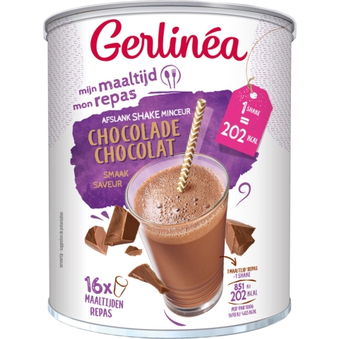 3x Gerlinea Milkshake Chocolade 436 gr