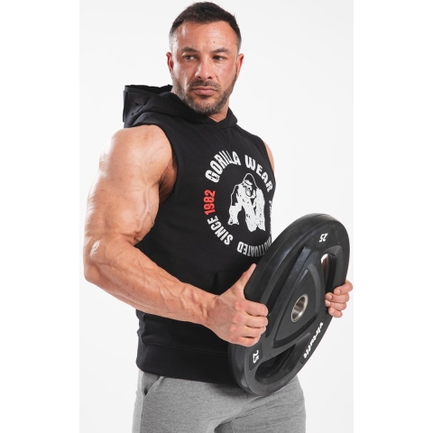 Gorilla Wear Marshall Mouwloze Hoodie - Zwart - M