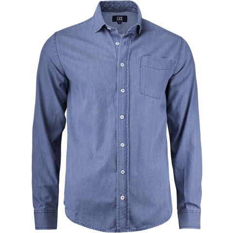Cutter & Buck 352404 Ellensburg Denim Shirt Men - Denim Blauw - S