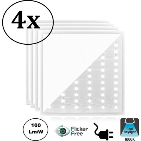 LED backlit paneel zwart 60x60cm 30W 4050Lm Tri-White - 5016250