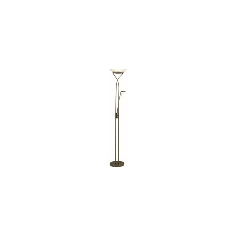 Brilliant Ollie LED-uplight met leeslamp LED 18 W Messing