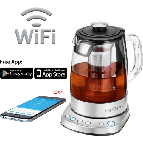 Profi Cook PC-WKS 1167 G Theekoker RVS, Glas