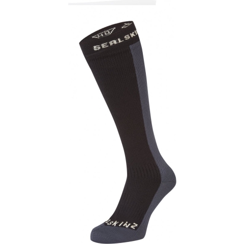 Sealskinz Worstead Cold weather knee fietssok black unisex M