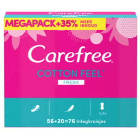 8x Carefree Cotton Feel Fresh 76 stuks