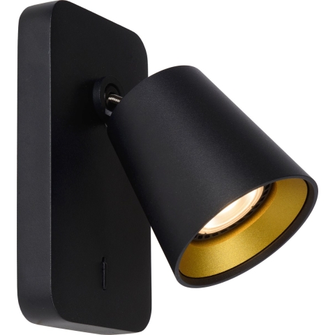 Lucide Turnon Wandlamp Zwart