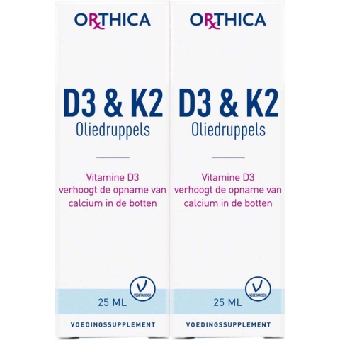 2x Orthica Oliedruppels D3&K2 25 ml