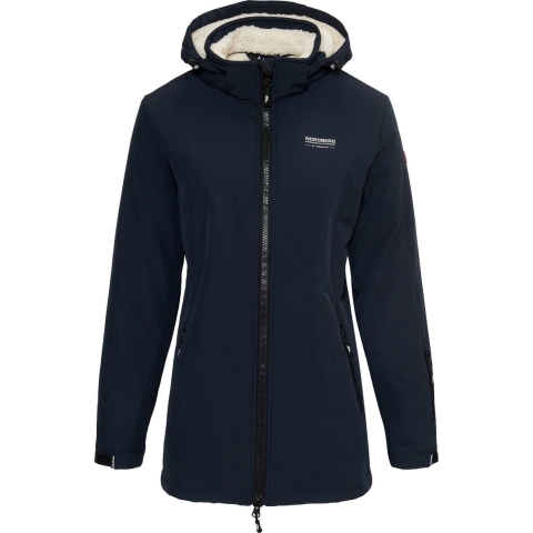 Nordberg Teddy Sherpa gevoerde softshell ski jas dames navy, M