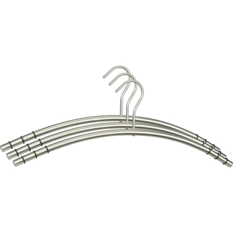 18x stuks RVS kledinghangers voor kapstok / garderobe -
