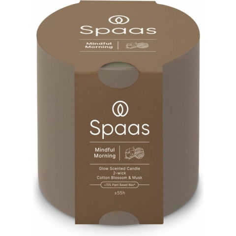 6x SPAAS Glow Geurkaars 2-wiek Mindful Morning± 55 branduren