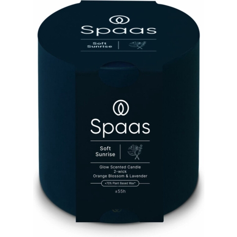 6x SPAAS Glow Geurkaars 2-wiek Soft Sunrise± 55 branduren