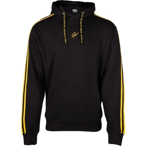 Gorilla Wear Banks Oversized Hoodie - Zwart/Geel - S