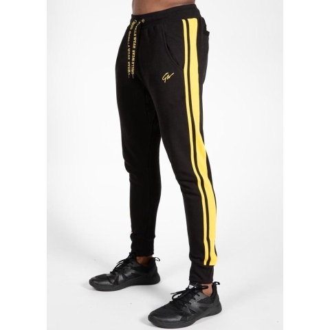 Gorilla Wear Banks Trainingsbroek - Zwart/Geel - M
