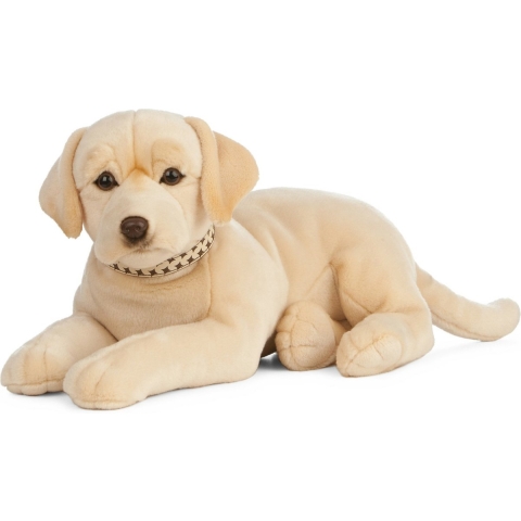 Grote pluche blonde Labrador hond knuffel 60 cm speelgoed -