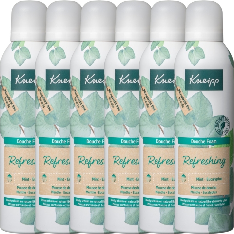 6x Kneipp Douche Foam Refrshing Mint Eucalyptus 200 ml