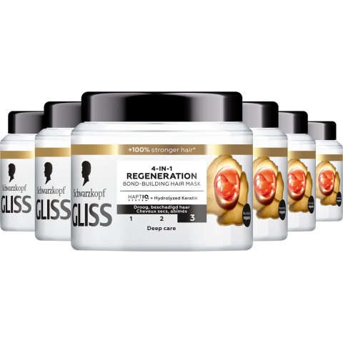 6x Gliss Haarmasker Total Repair Intense-Repair 400 ml