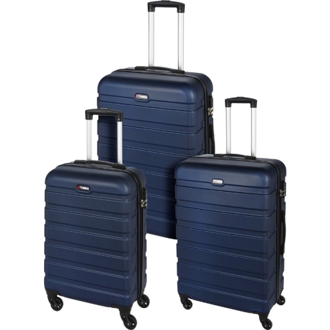 Koopman 3sts Abs 50 60 70cm Blauw Kofferset