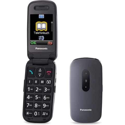 Panasonic KX-TU446 Senioren clamshell telefoon Stootvast Grijs
