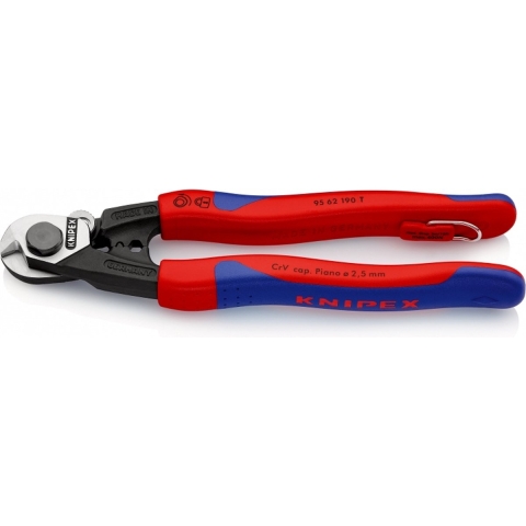 Knipex Knipex-Werk 95 62 190 T Draadkabelschaar Geschikt voor (striptechniek) Eindhuls 7 mm 7