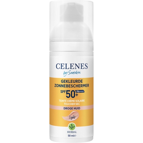 3x Celenes Herbal Dry Touch Zonnefluïde Getint SPF 50 50 ml