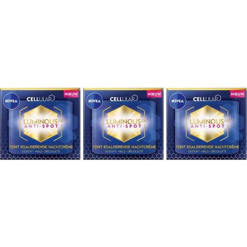 3x Nivea Luminous 630 Nachtcrème Anti-Spot 50 ml