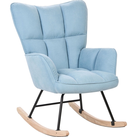 Beliani - OULU - Schommelstoel - Blauw - Polyester