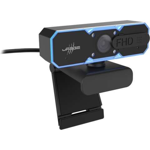 URage Streaming-webcam REC 900 FHD Met Spy Protection Zwart