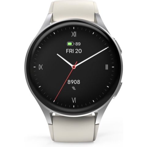 Hama Smartwatch 8900 GPS AMOLED 1.32 Zilver/Beige