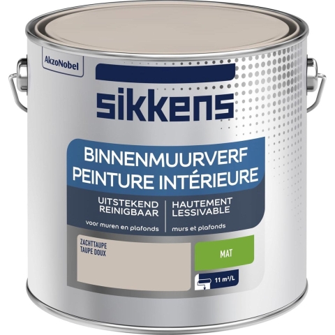 Sikkens S1 BINNEN MV MAT ZACHTTAUPE 2,5L