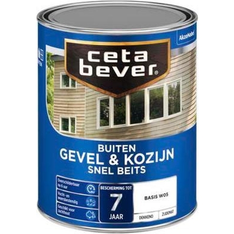 Cetabever Gevel Hout Snel Beits Dekkend - Zwartgrijs - 750ml