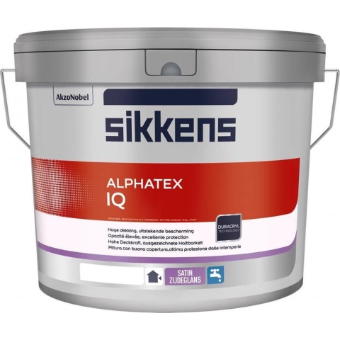 Sikkens Alphatex IQ Zijdeglans Buitenmuurverf - Op Kleur Gemengd - 10L