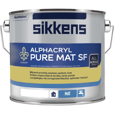 Sikkens Alphacryl Pure Mat SF - Op Kleur Gemengd - 2.5L