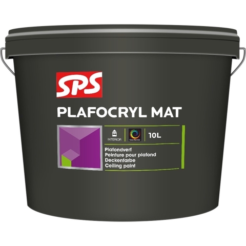 SPS Plafocryl Mat Muurverf - Op Kleur Gemengd - 10L