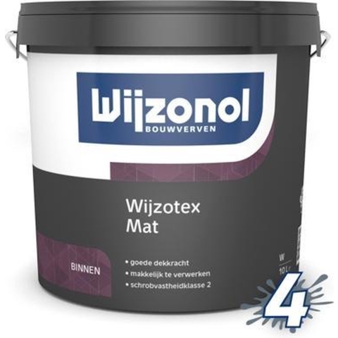 Wijzonol Wijzotex Mat Muurverf - Op Kleur Gemengd - 10L