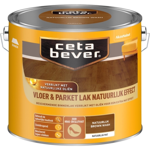 Cetabever Vloer-&Parketlak Natuurlijk Effect - Natuurlijk White Wash - 2,5L