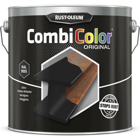 Rust-Oleum Combicolor Hoogglans - RAL 9005 Gitzwart - 2,5L