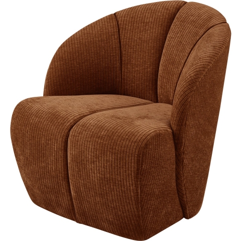 WOOOD Exclusive Mojo Draaifauteuil Geweven Roest Bruin
