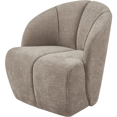 WOOOD Exclusive Mojo Draaifauteuil Geweven Donker Zand