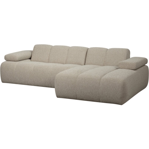 WOOOD Exclusive Mojo Bank Chaise Longue Rechts Bouclé Beige