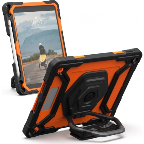 Urban Armor Gear Plasma Handstrap, Kickstand & Screen Back cover Oranje, Zwart Tabletcover